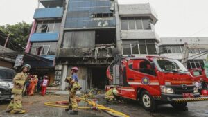 Kebakaran Terra Drone Jakarta Pusat