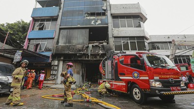 Kebakaran Terra Drone Jakarta Pusat